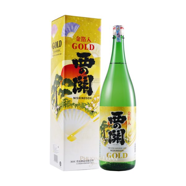 Rượu Sake Vảy Vàng Nishinoseki Gold Leaf 1.8L / 1800ml