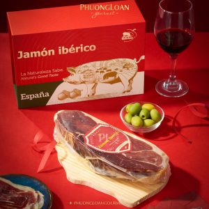 Đùi Trước/Sau Heo Ibérico Cebo Muối 24 Tháng Hộp Quà - Paleta de Cebo/Jamon Ibérico Gift Box