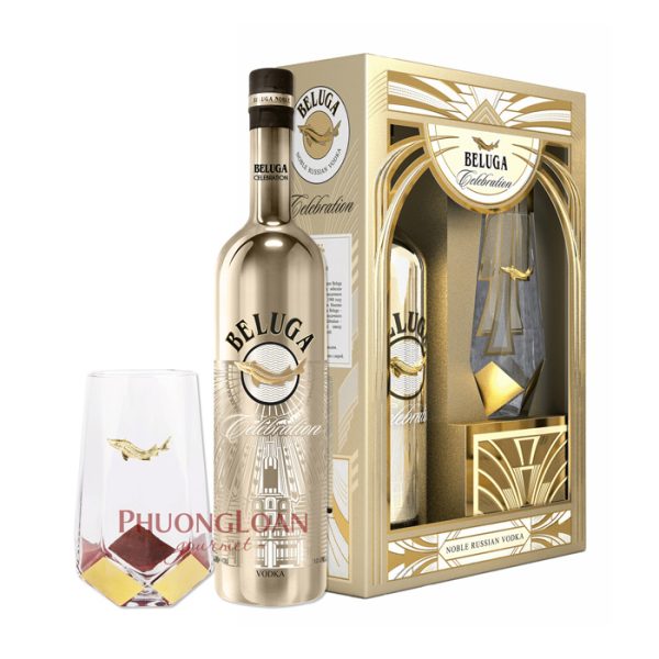 RƯỢU VODKA BELUGA CELEBRATION VÀNG 1L - HỘP QUÀ