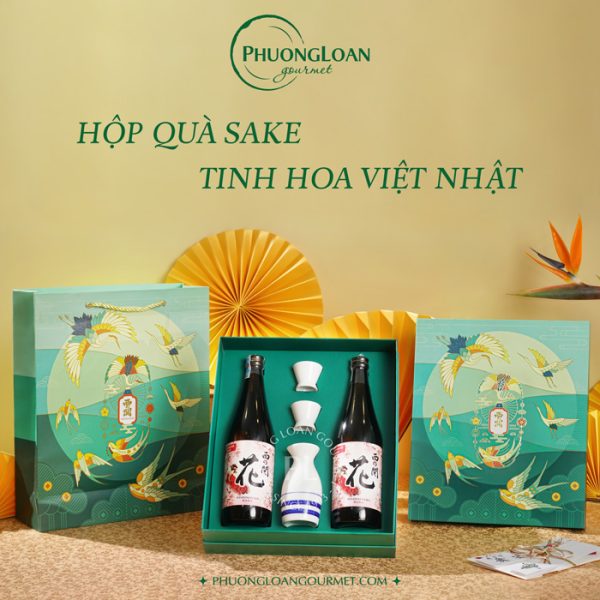 Rượu Sake Nishinoseki Hana - Hộp quà Tinh Hoa Việt Nhật