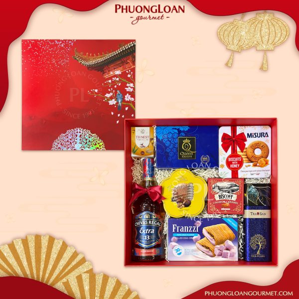 Set Hộp Quà Tết 2025 Én Xuân - Rượu Chivas Regal Extra 13 Năm Rye Cask